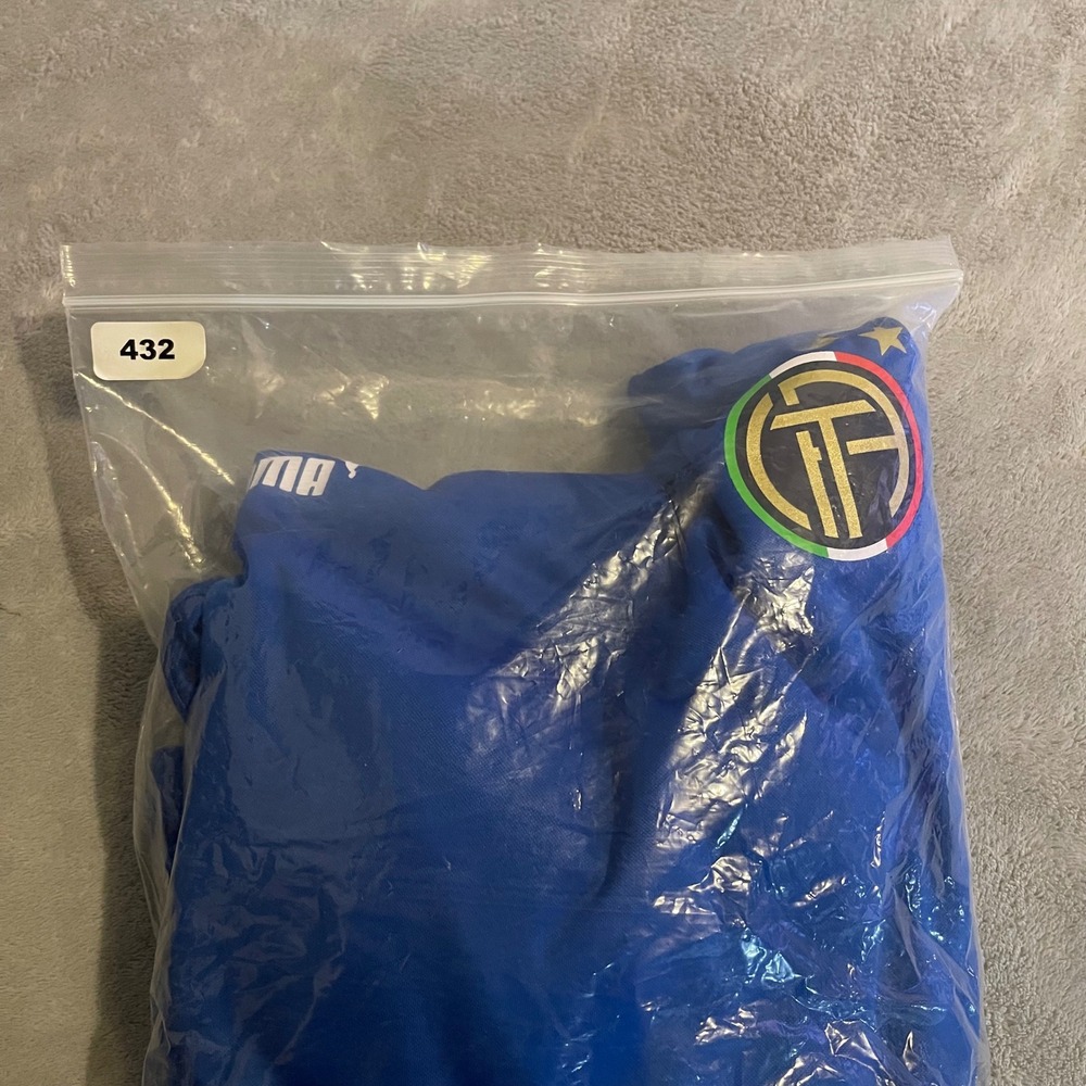 Italy Puma Warmcell Hoodie Mens XXL Blue Soccer Training Pullover Sweatshirt - Picture 12 of 13